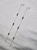SILVER EVIL EYE ANKLET 9.5 INCHES