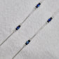 SILVER EVIL EYE ANKLET 9.5 INCHES