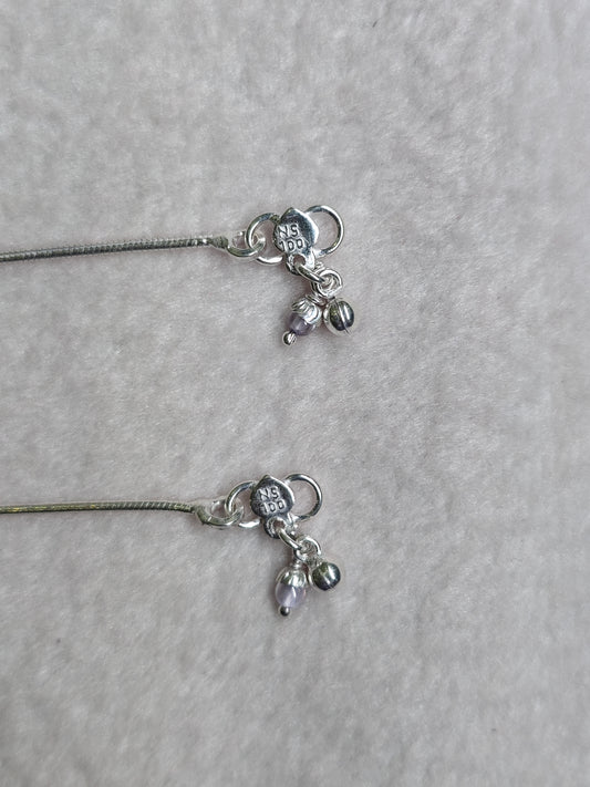 SILVER EVIL EYE ANKLET 9.5 INCHES
