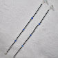 SILVER EVIL EYE ANKLET 9.5 INCHES