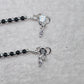 SILVER EVIL EYE ANKLET 9.5 INCHES