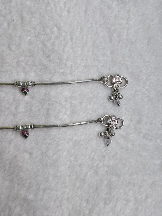 SILVER ANTIQUE ANKLET