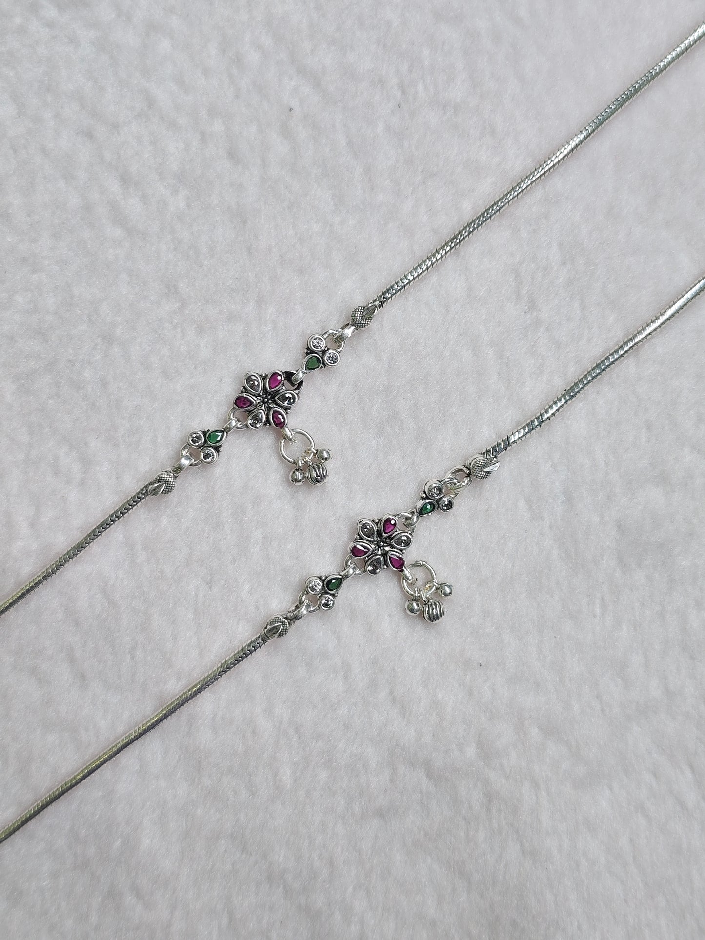 SILVER ANTIQUE ANKLET