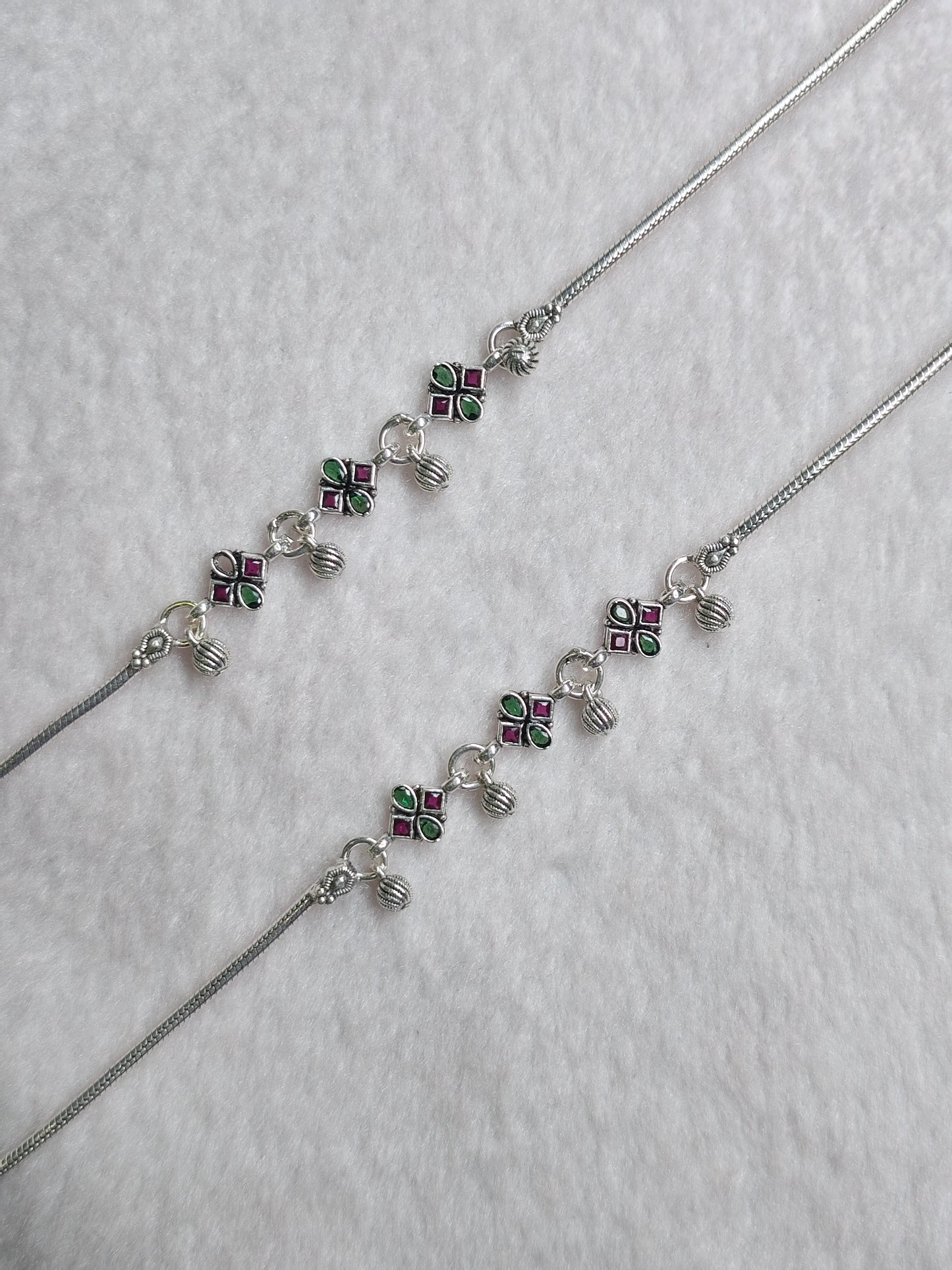 SILVER ANTIQUE ANKLET