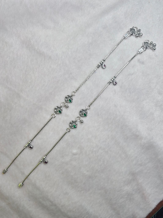 SILVER ANTIQUE ANKLET