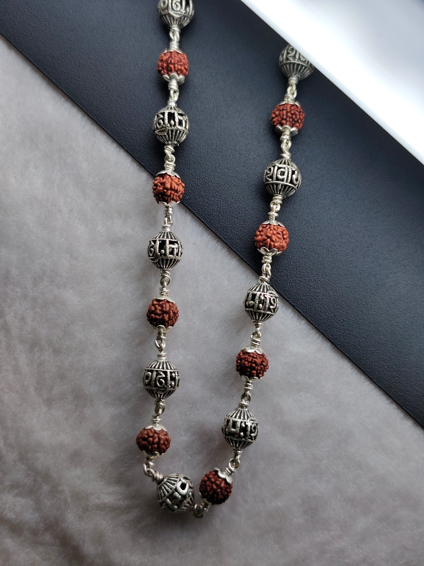 RUDRAKSHA MALAI WITH OM BEEDS
