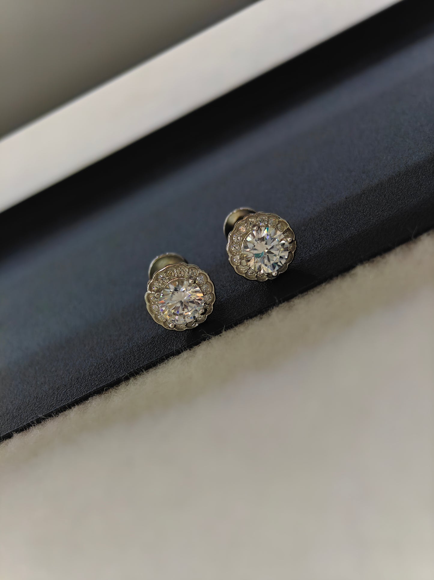 Classic Floral Silver Stud