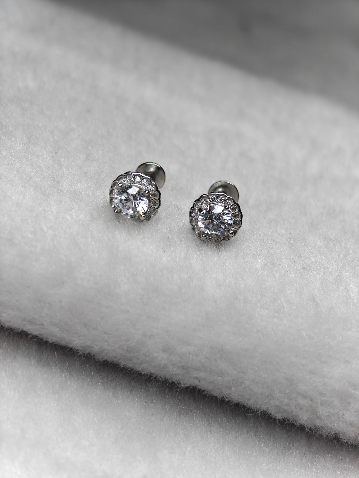 Classic Floral Silver Stud