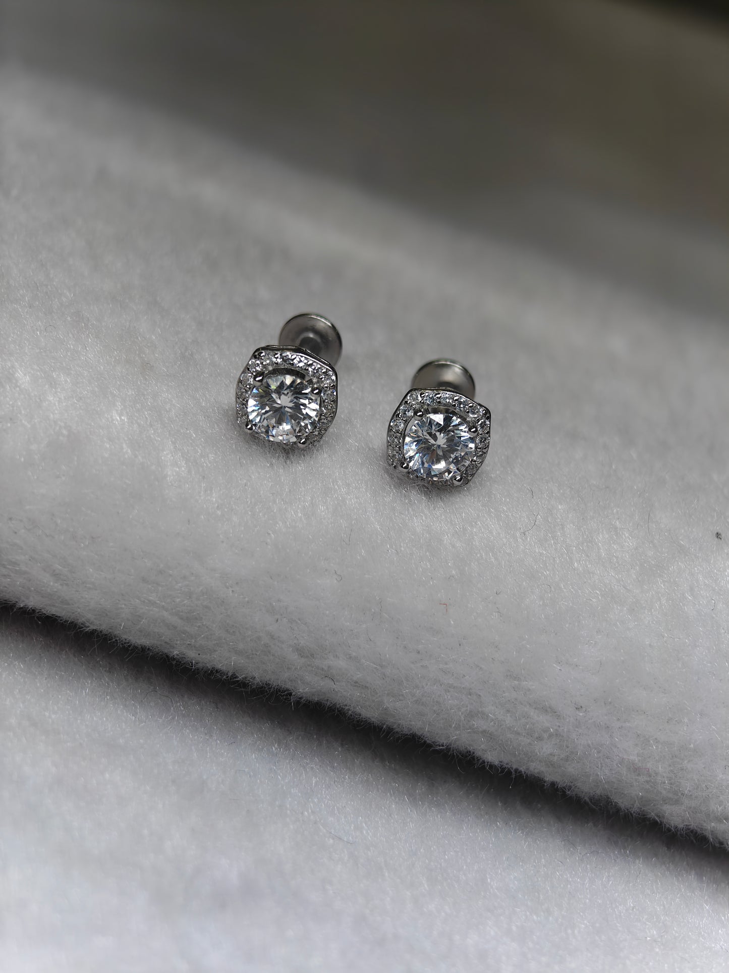 Premium Floral Silver Stud