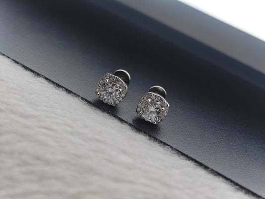 Premium Floral Silver Stud