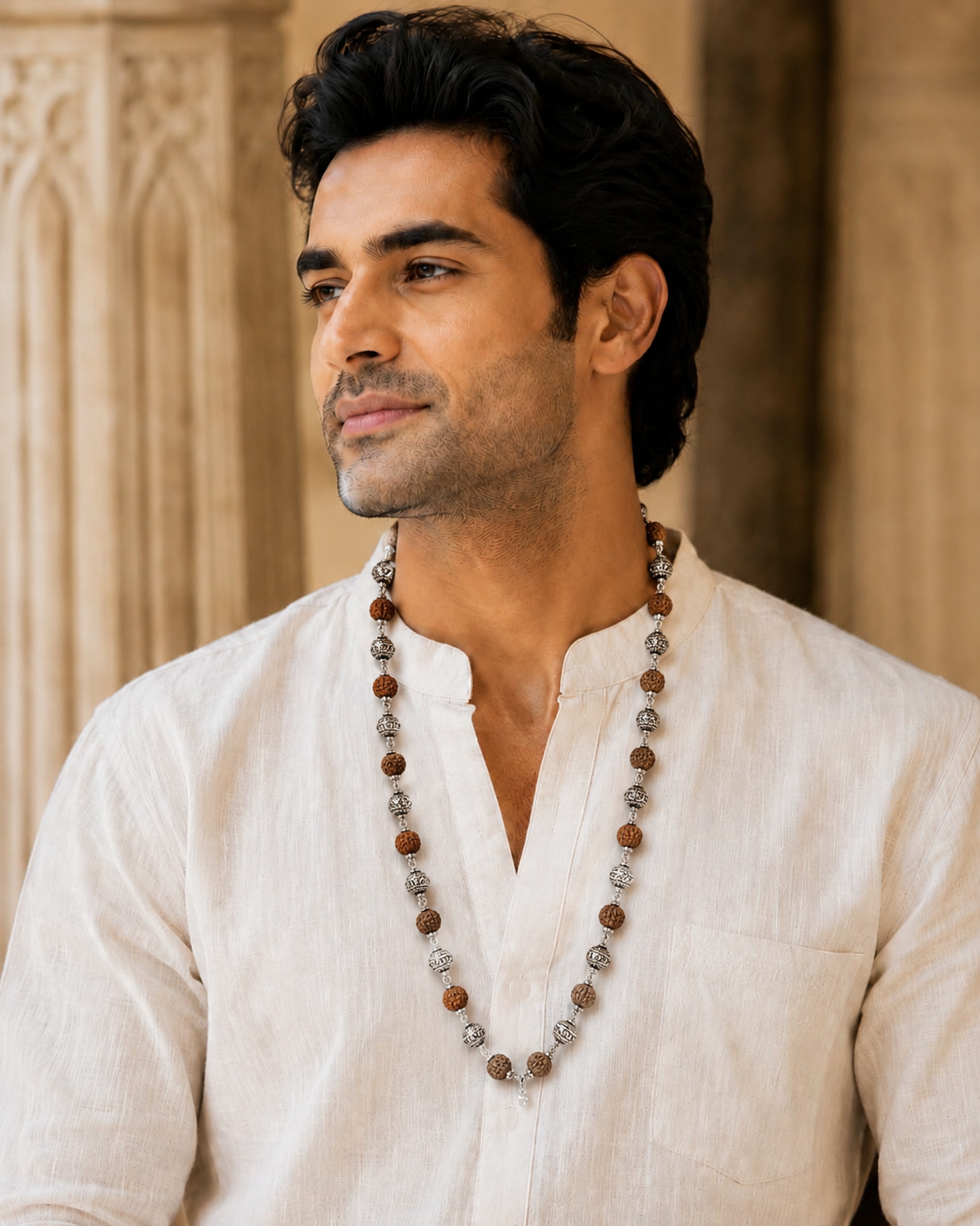 RUDRAKSHA MALAI WITH OM BEEDS