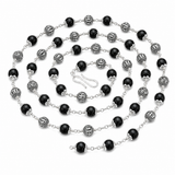 KARUNGALI WITH JAI SRI RAM SILVER BEEDS