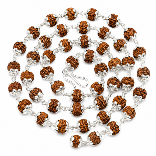 SILVER RUDRAKSHA MALAI