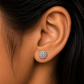Premium Floral Silver Stud