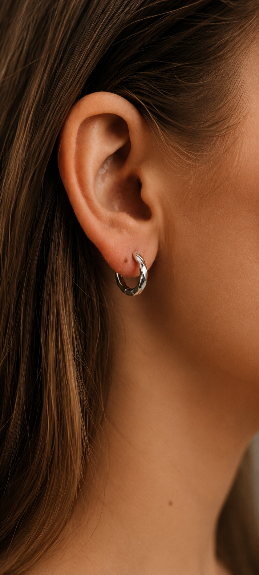 Classic High-Polish Silver Hoops