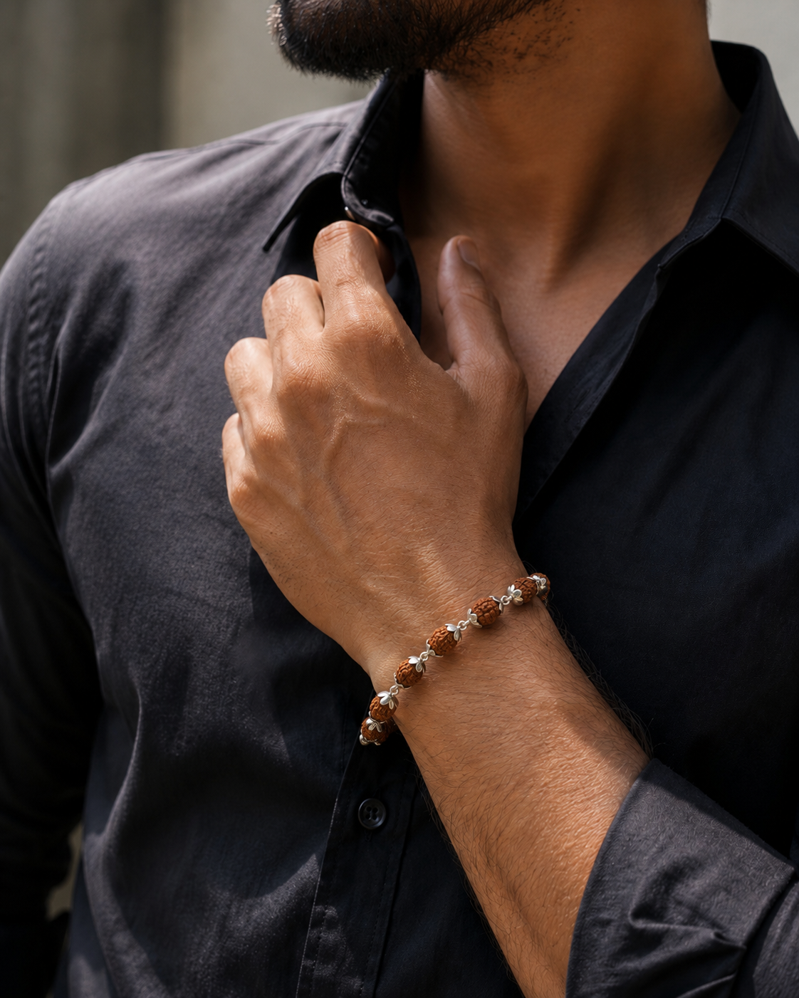 SILVER RUDRAKSHA BRACELET