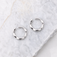 Classic High-Polish Silver Hoops