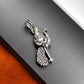 92.5 Silver Vel Mayil Pendant | Oxidised Silver