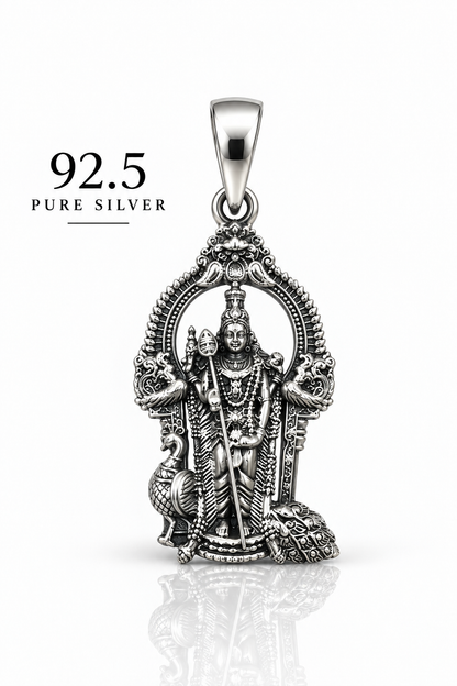 92.5 Silver Lord Murugan Traditional Dollar | ZORKI