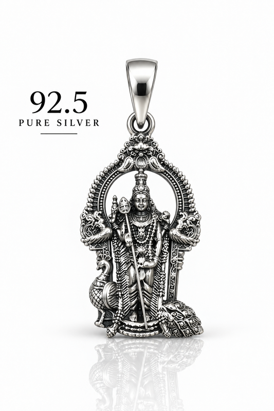 92.5 Silver Lord Murugan Traditional Dollar | ZORKI