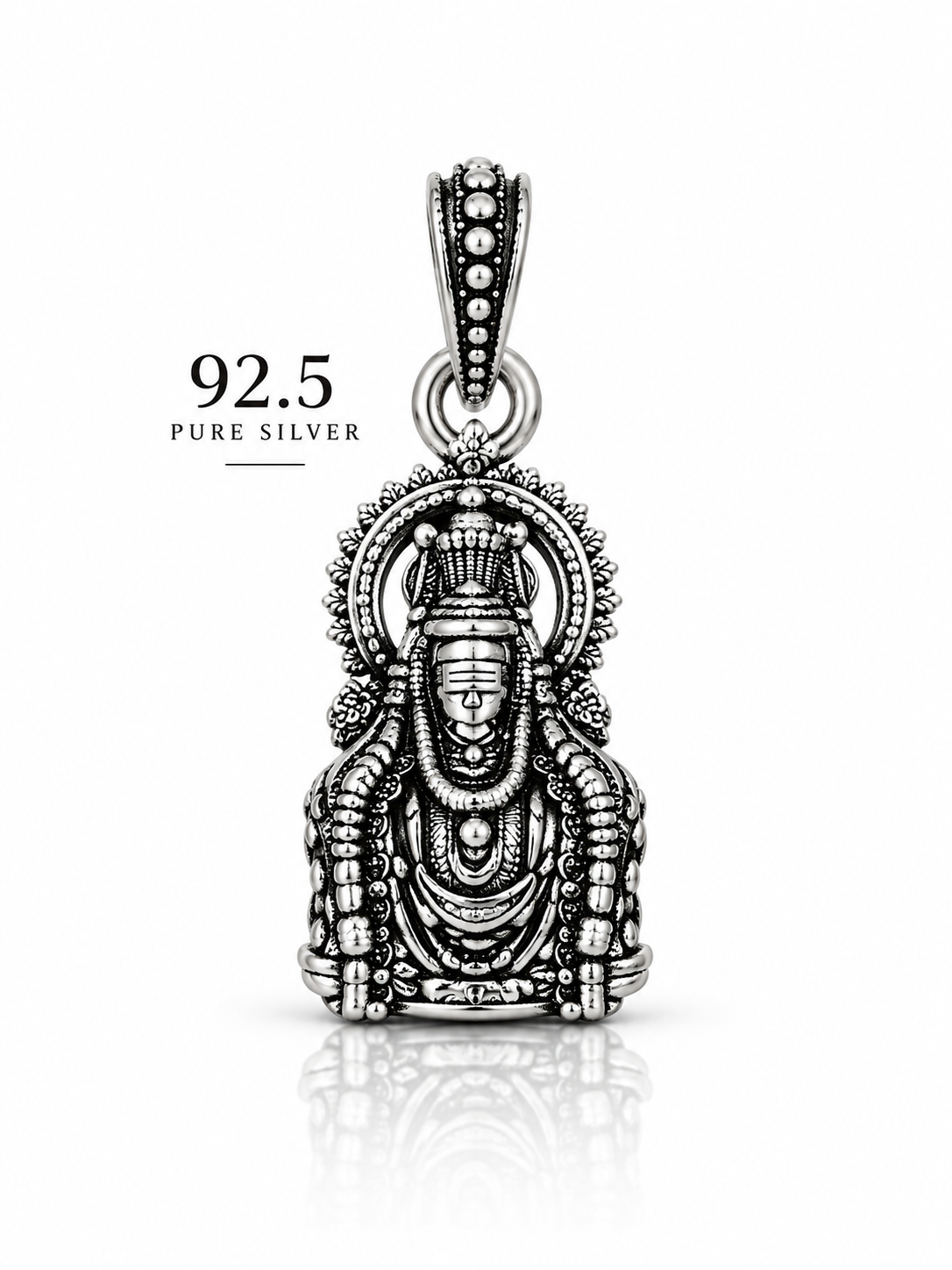 92.5 Silver Annamalaiyar Shivan Dollar | Oxidised Silver