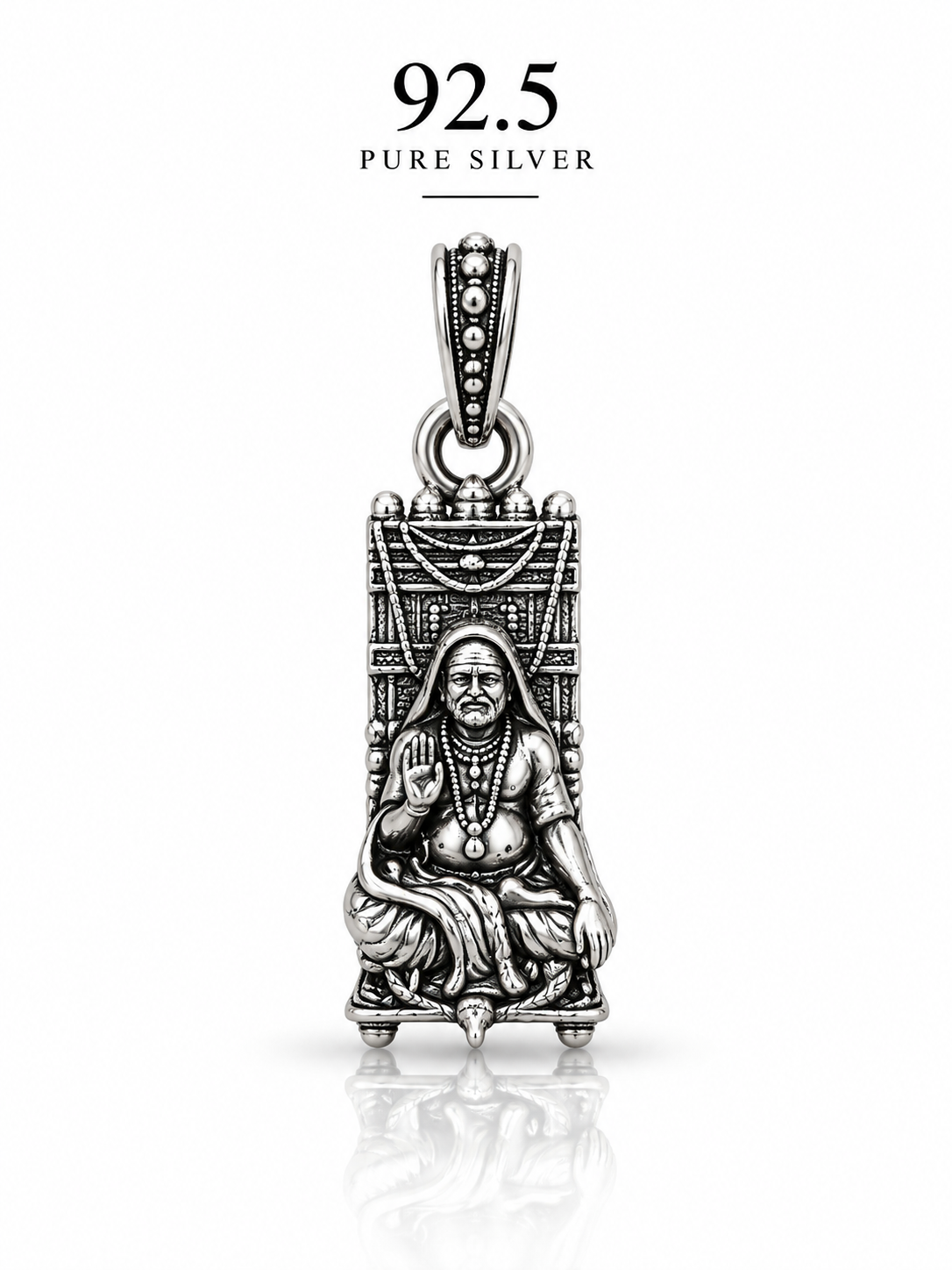 92.5 Silver Raghavendra Swamy Pendant | ZORKI