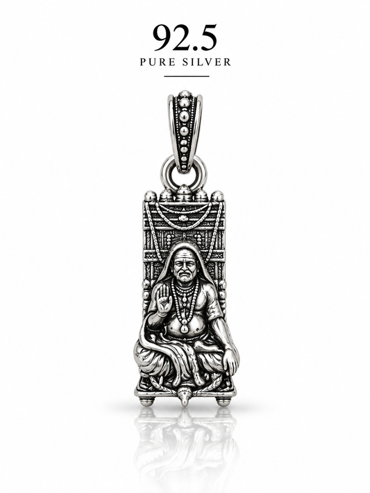 92.5 Silver Raghavendra Swamy Pendant | ZORKI