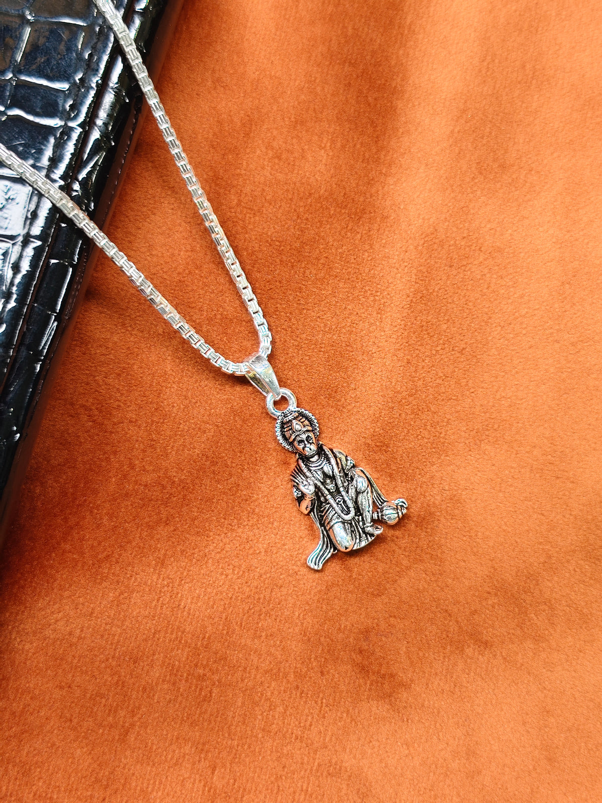 92.5 Silver Blessing Hanuman Ji Pendant | ZORKI