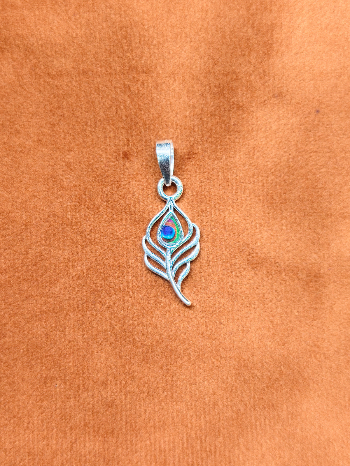 92.5 Silver Krishna Peacock Feather Dollar | ZORKI