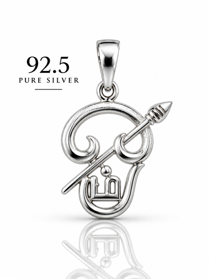 92.5 Silver Tamil Om Vel Pendant | ZORKI