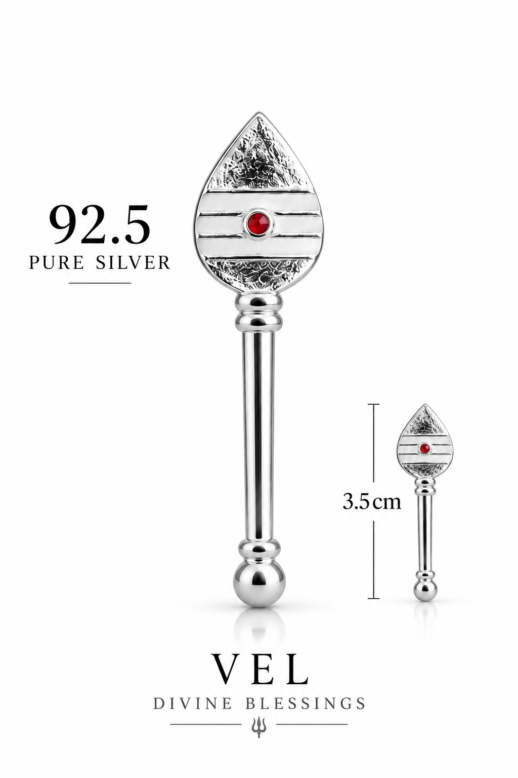 92.5 Silver Lord Murugan Pocket Vel | ZORKI