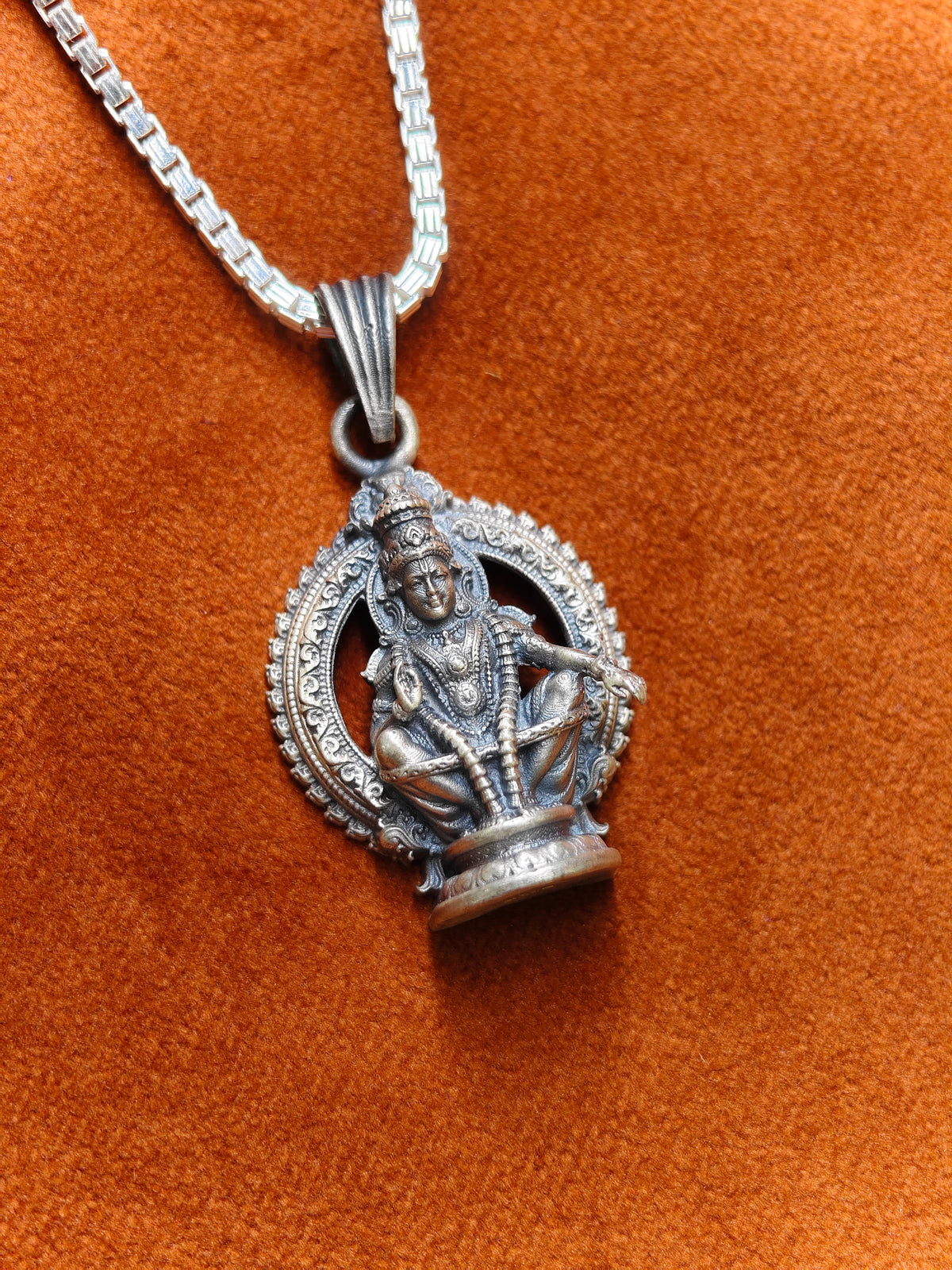 92.5 Silver Lord Ayyappa 3D Antique Dollar | ZORKI
