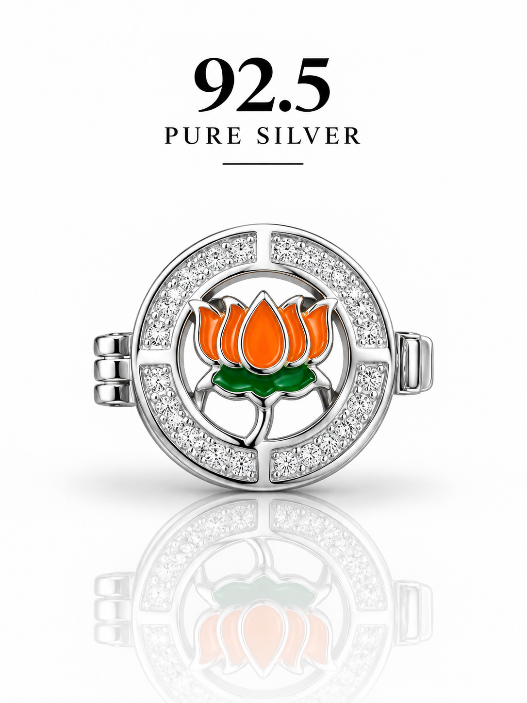Bjp Silver Button Holder | ZORKI