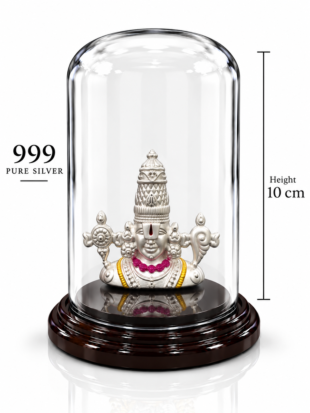 999 Pure Silver Tirupathi Balaji Idol | ZORKI