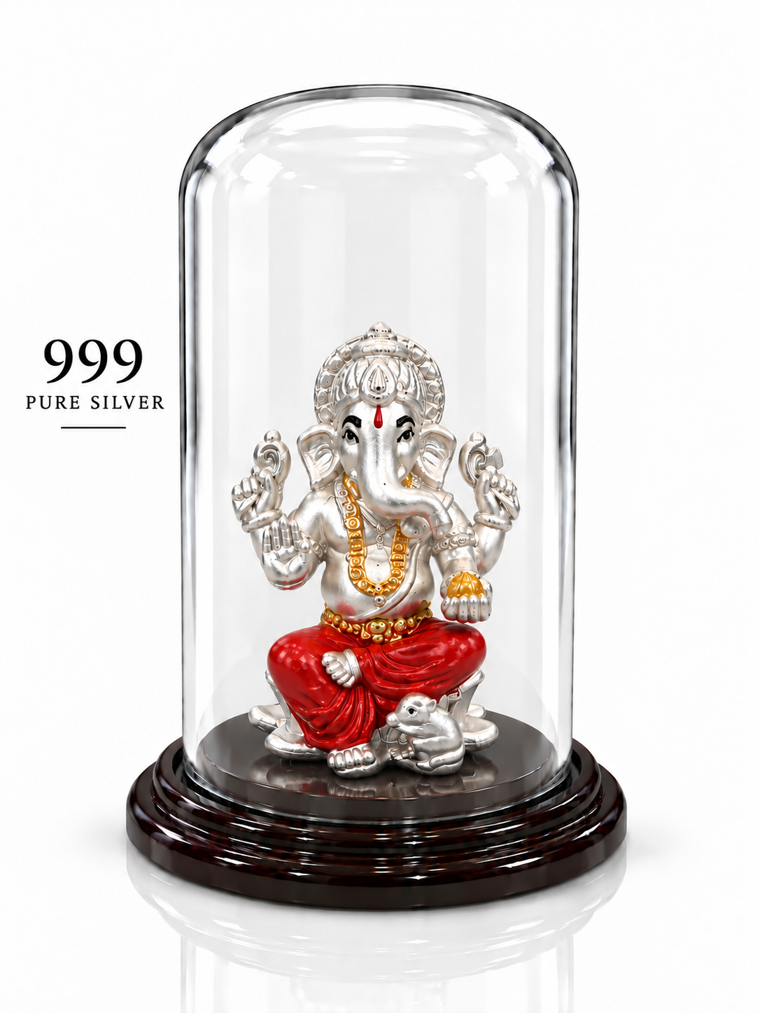 999 Pure Silver Ganesha Idol | ZORKI