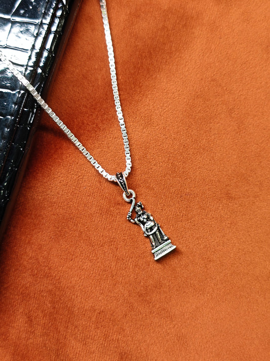 92.5 Silver Karuppasamy Swami Pendant | ZORKI