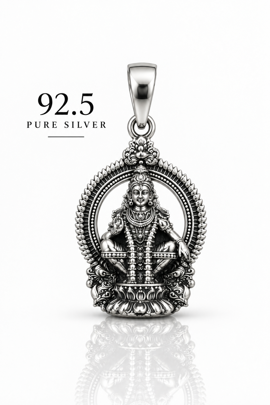 92.5 Silver Lord Ayyappa Antique Dollar | ZORKI