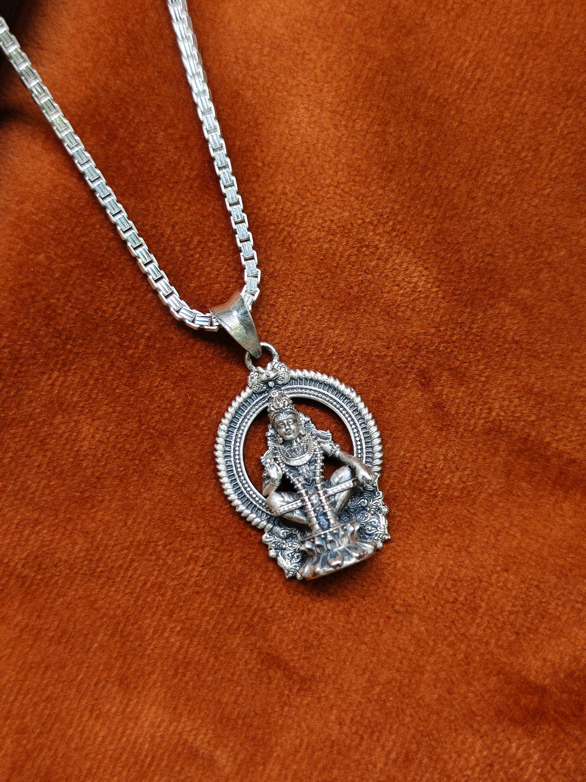 92.5 Silver Lord Ayyappa Antique Dollar | ZORKI