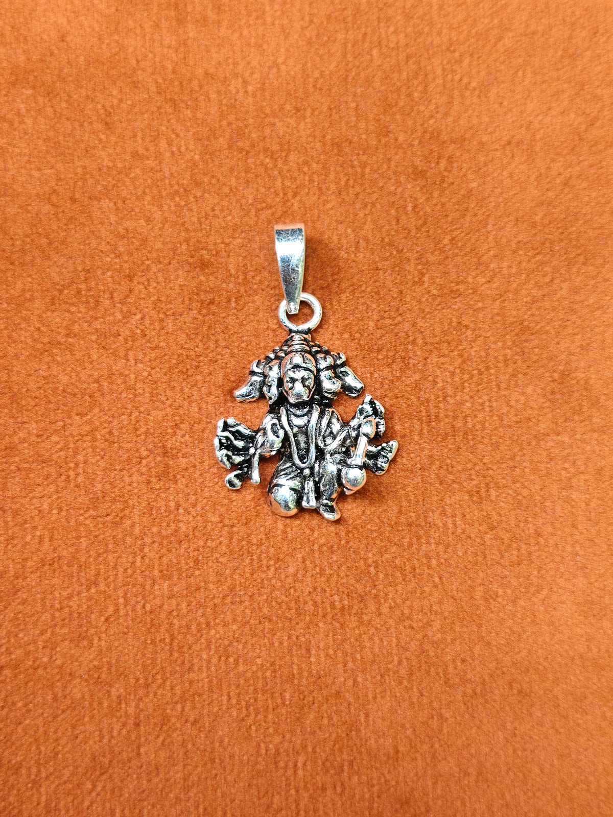 92.5 Silver Panch Mukhi Hanuman Pendant | ZORKI