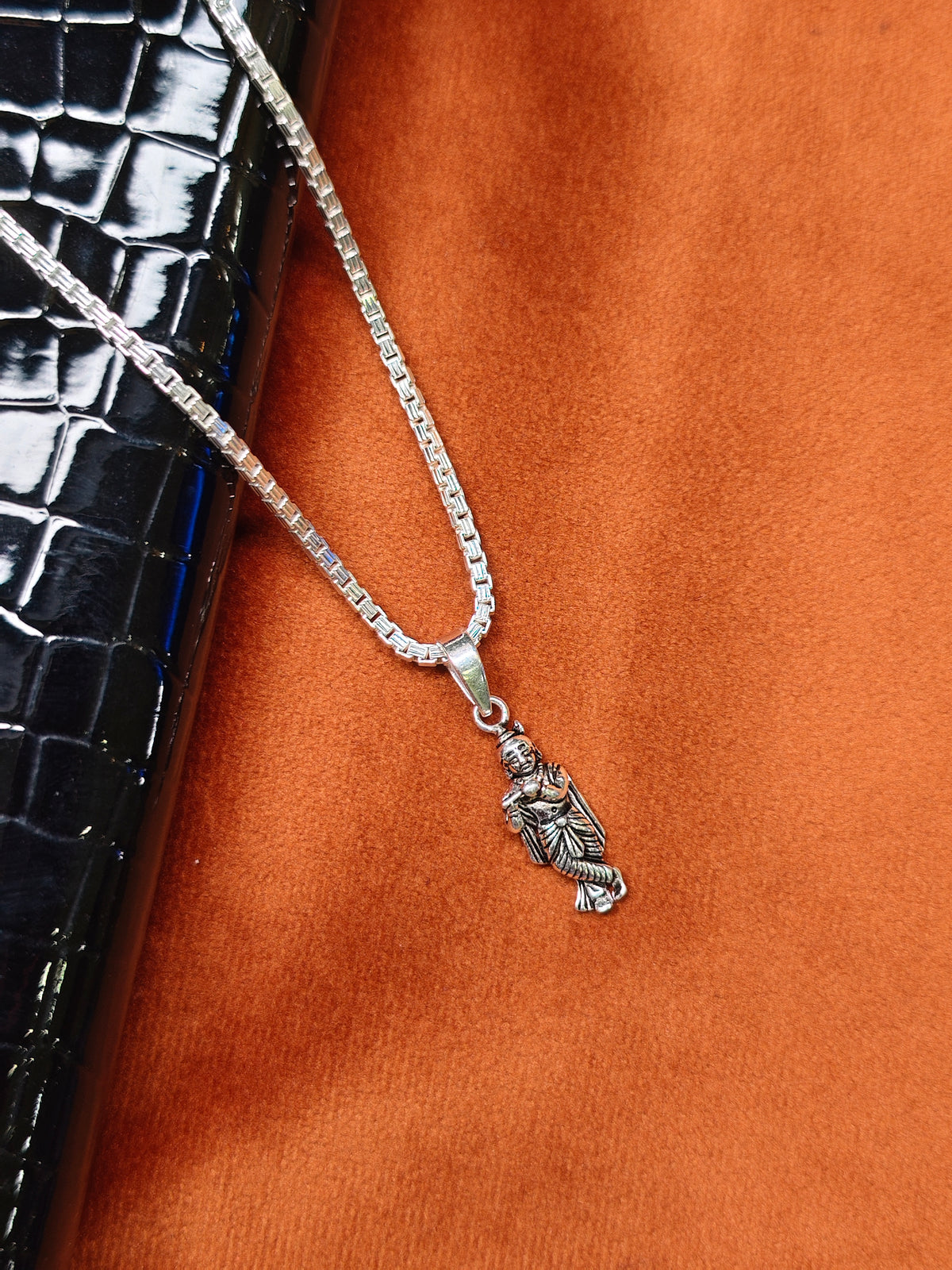 92.5 Silver Lord Krishna Flute Dollar | Krishna Pendant