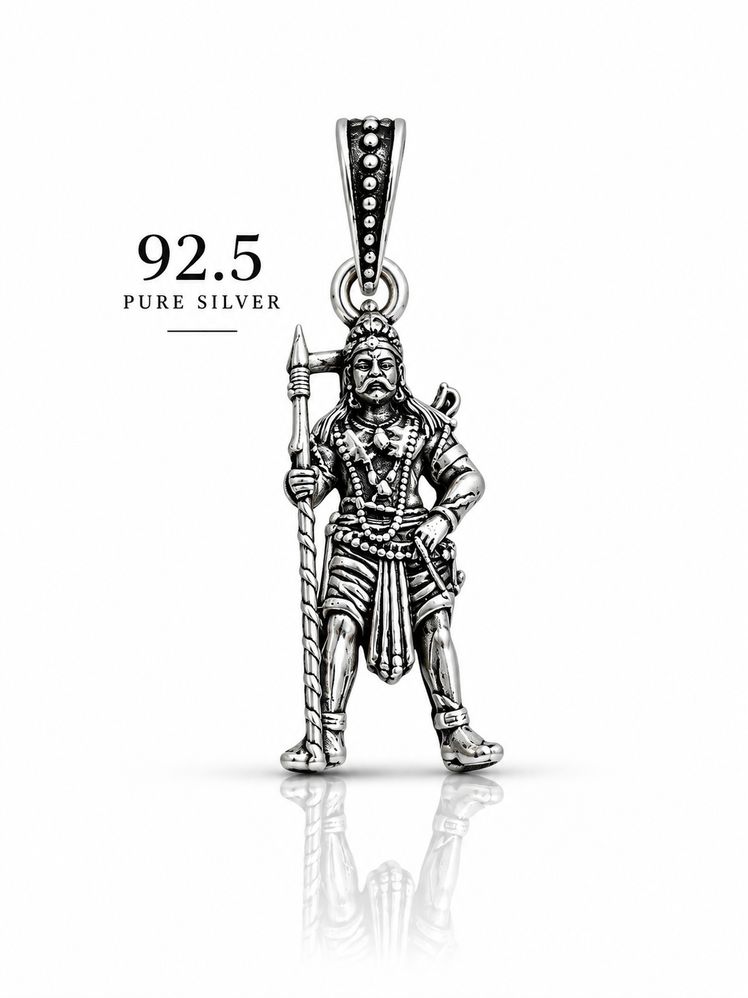 92.5 Silver Karuppu Samy Dollar | Kaval Deivam Pendant | ZORKI