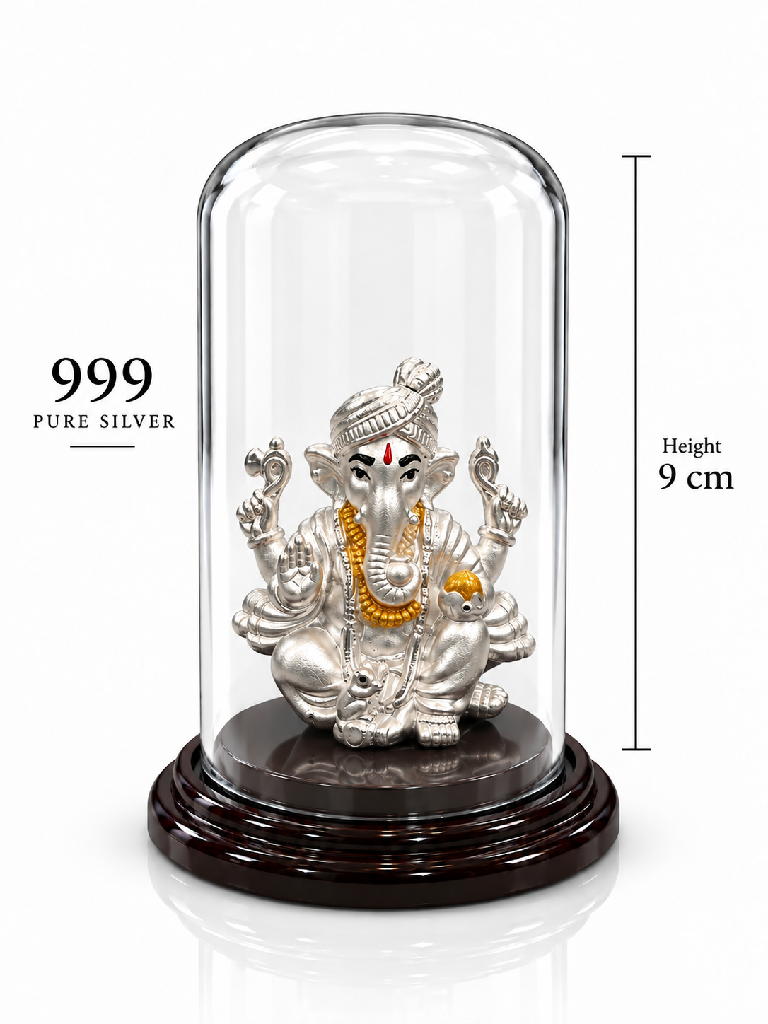 999 Silver Ganesha Blessing Idol | ZORKI