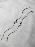 925 Sterling Silver Premium Evil Eye Anklet Pair