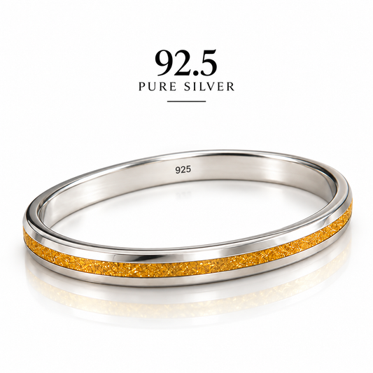 Gold Line 92.5 Silver Kada for Men – Premium Finish