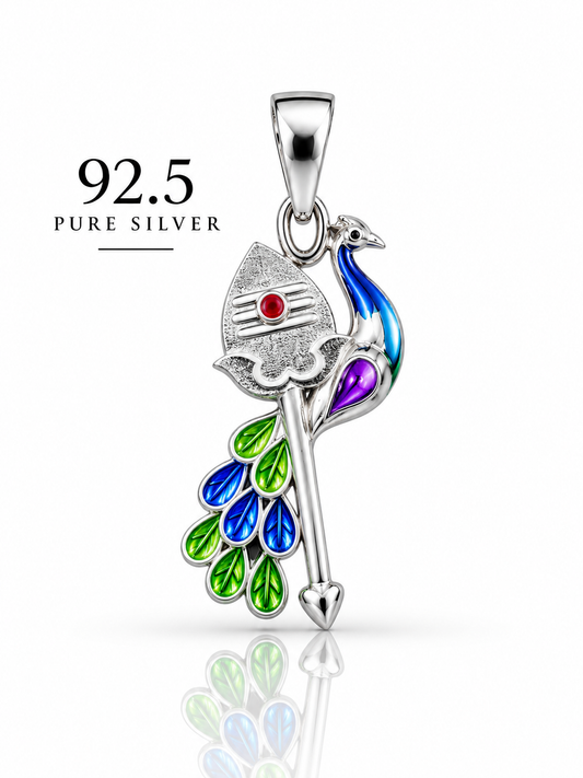 92.5 Silver Vel Mayil Murugan Divine Pendant | ZORKI