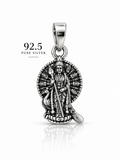 92.5 Silver Lord Murugan Vel Mayil Standing Dollar | Oxidised Silver