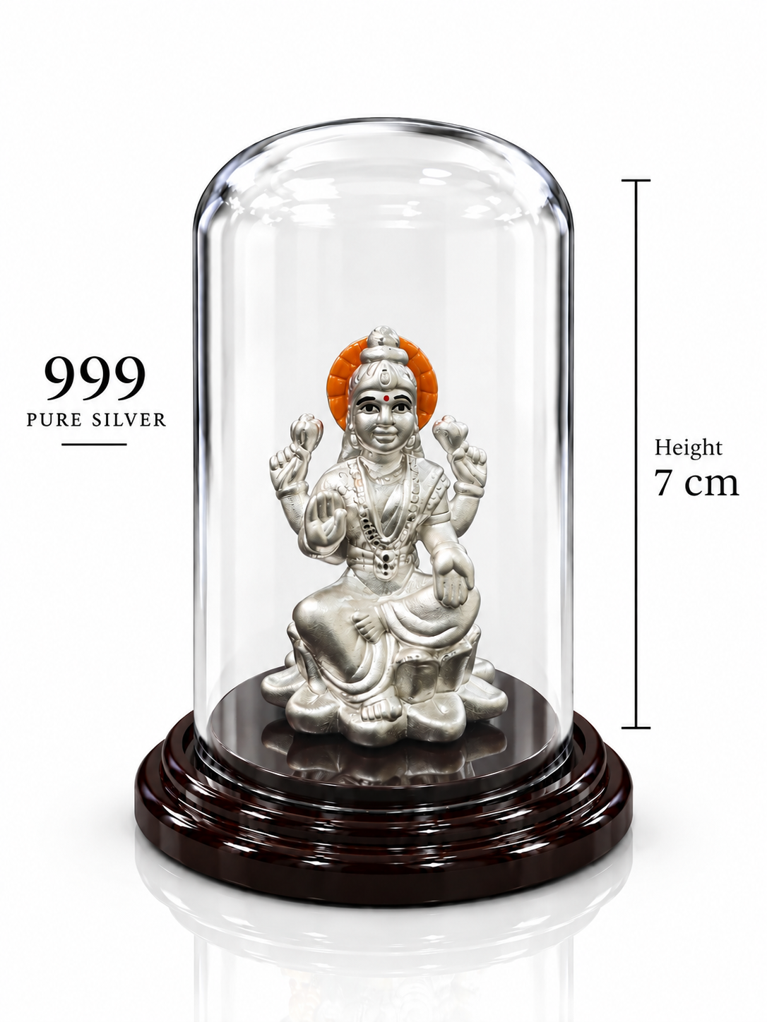999 Pure Silver Blessing Lakshmi Ji Idol | ZORKI