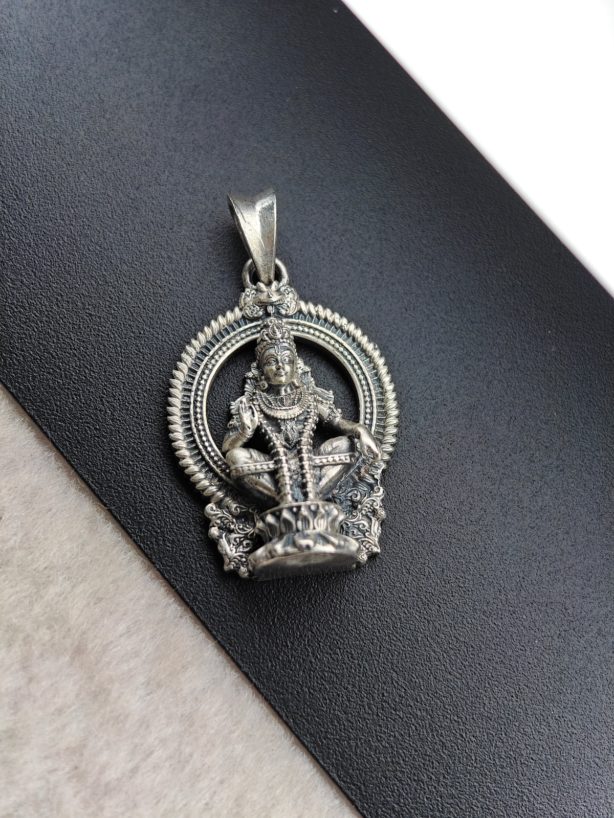 92.5 Silver Lord Ayyappa Antique Dollar | ZORKI