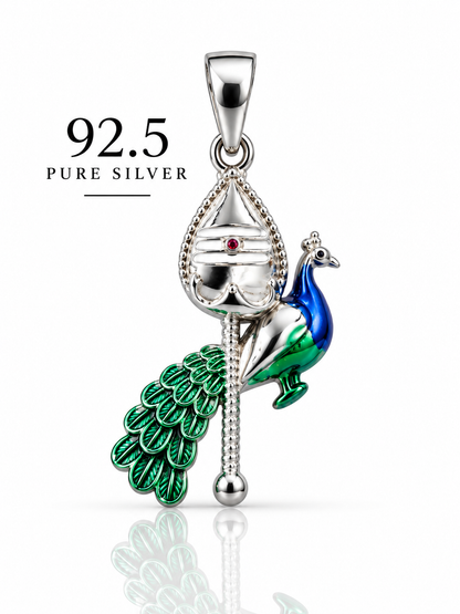 92.5 Silver Murugan Vel Mayil Pendant Dollar | ZORKI