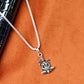 92.5 Silver Lord Shiva Meditation Dollar | Trishul, Damru & Nandi Pendant